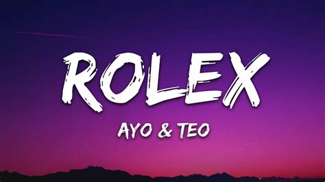 rolex lyrics|ayo rolex lyrics.